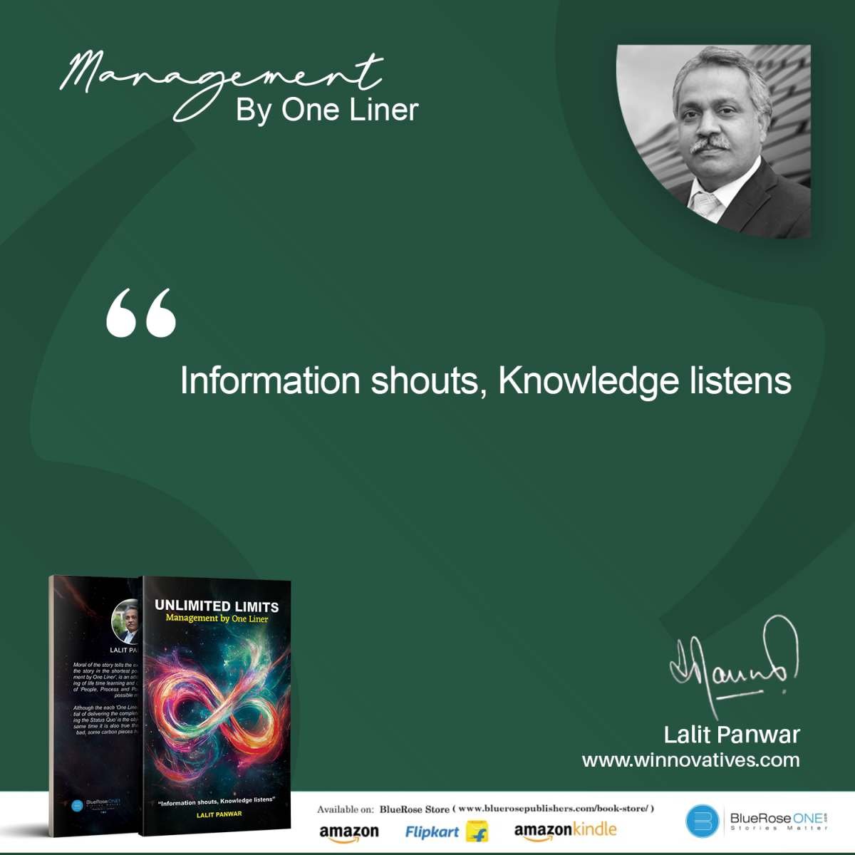 Information shouts, Knowledge listens