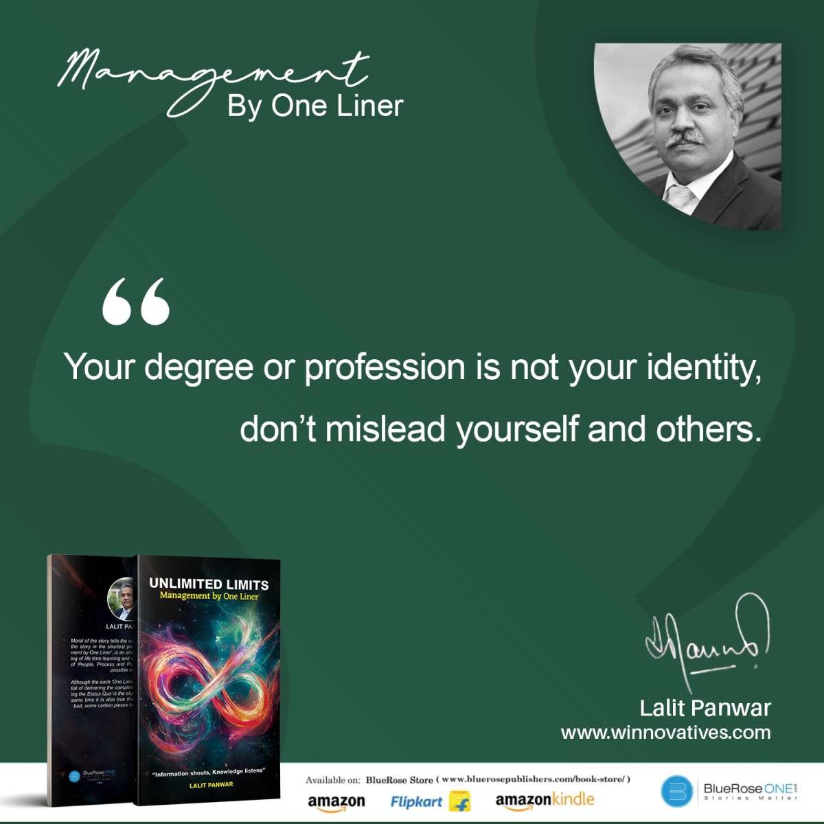 Your degree or profession is not your identity,